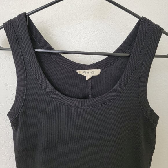Madewell (Re)generative Cotton Ribbed Scoopneck Tank XS - Picture 3 of 5